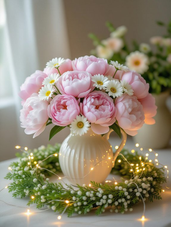 fairy light floral wreaths