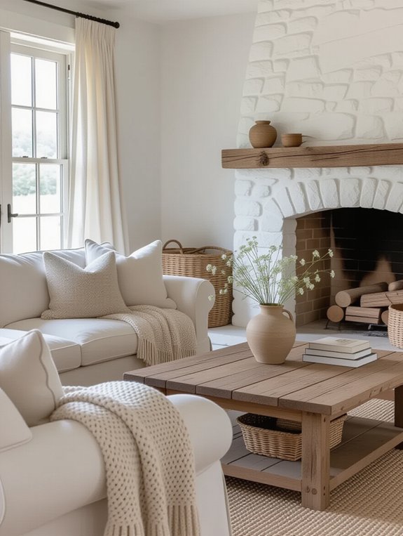 farmhouse warmth and comfort