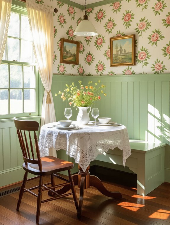 floral cozy breakfast nook
