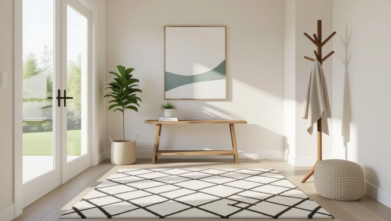 geometric rugs enhance entryways