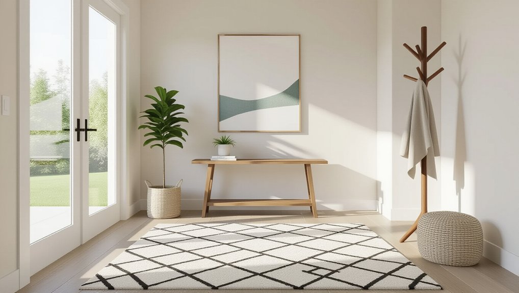 geometric rugs enhance entryways
