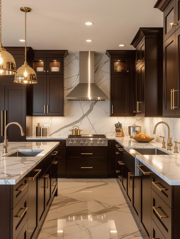 glamorous dark wood accents