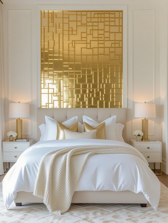 glamorous gold accent wall