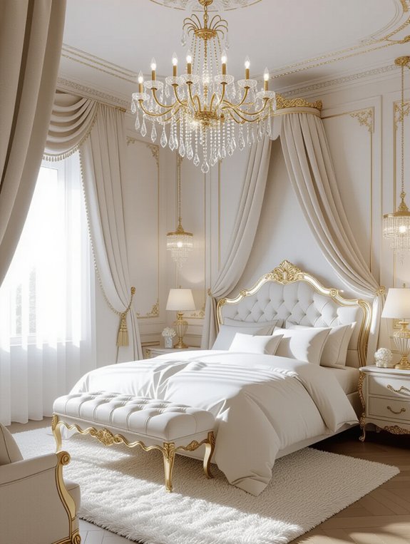 glamorous gold crystal chandelier