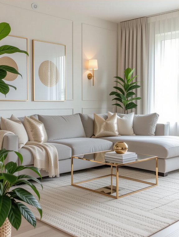 glamorous gray sectional decor