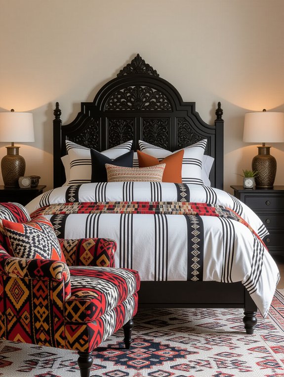 global fusion bedroom decor