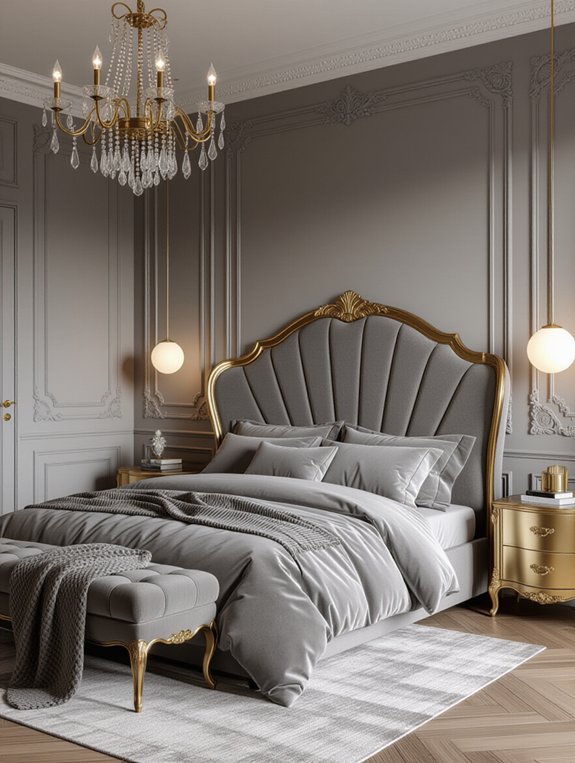 gray and gold elegance