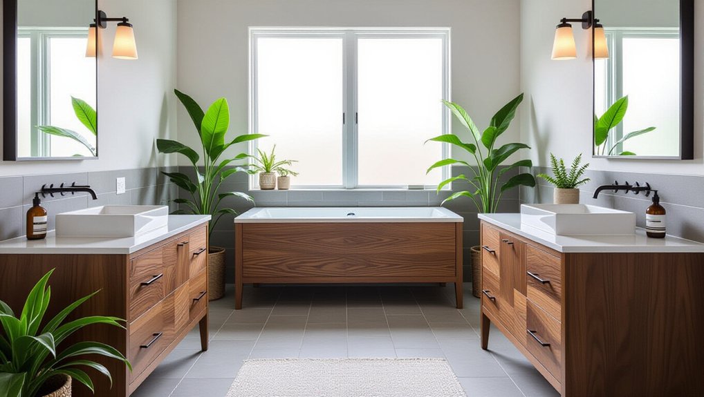 gray tile bathrooms design