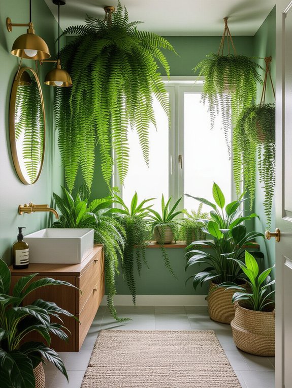 hanging plants for bathrooms