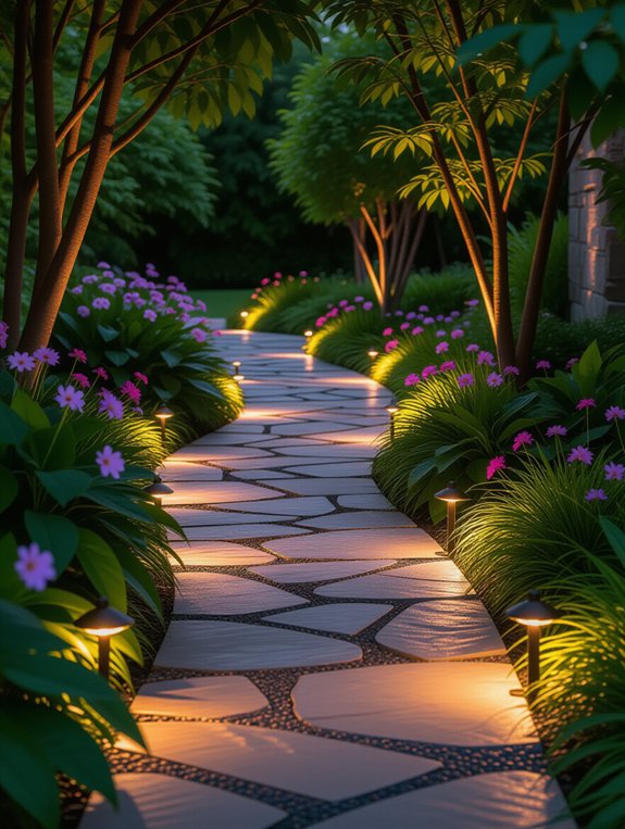 illuminated garden pathways design