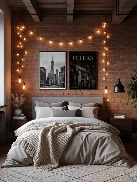 industrial exposed bulbs decor