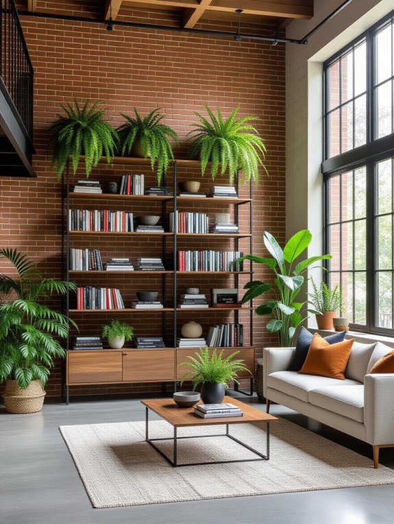 industrial metal vibrant ferns