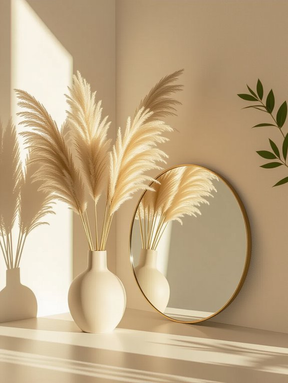 inviting mirror and vase