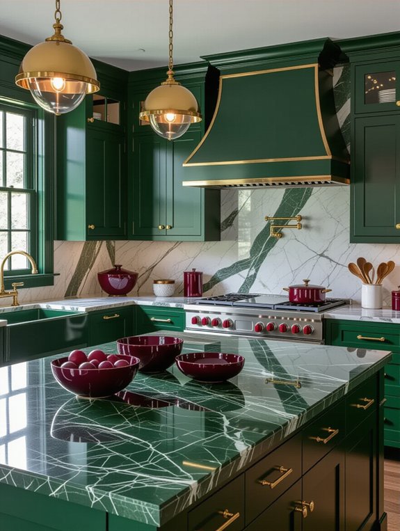 jewel tone kitchen accents