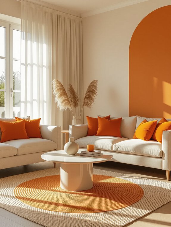 layered orange textures decorating