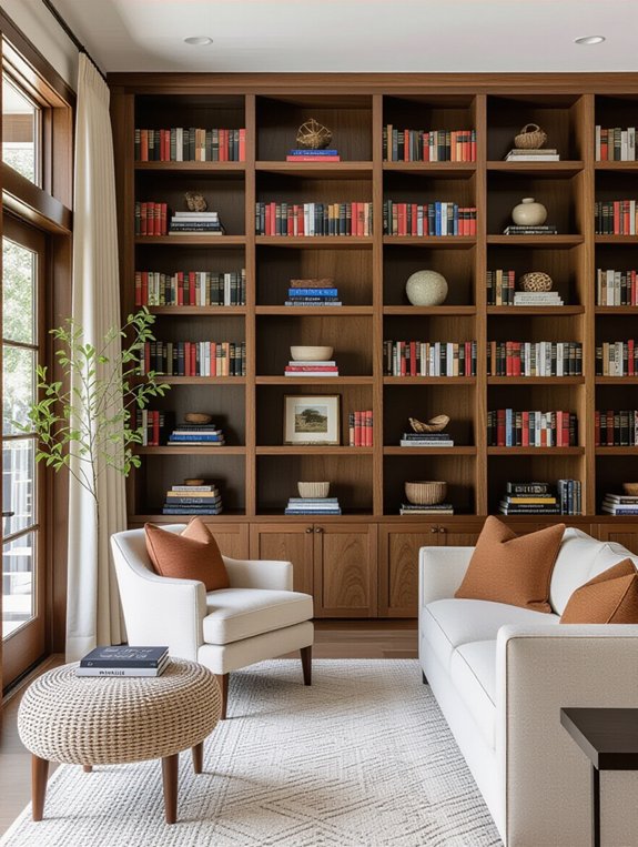 literary haven with shelves