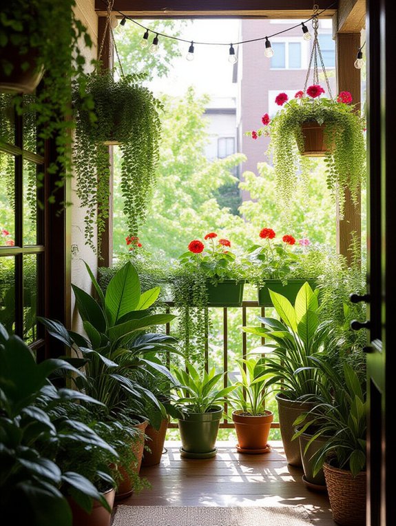 lush hanging planter display