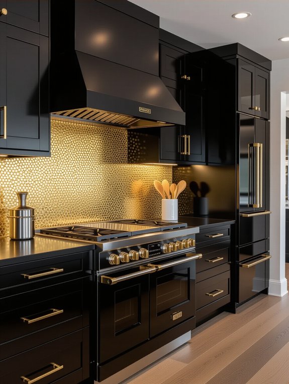 luxurious black and gold