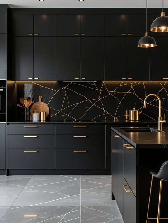 luxurious black and gold