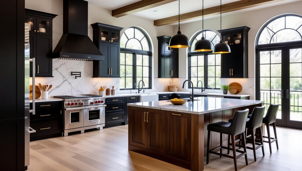 luxurious black wood kitchens