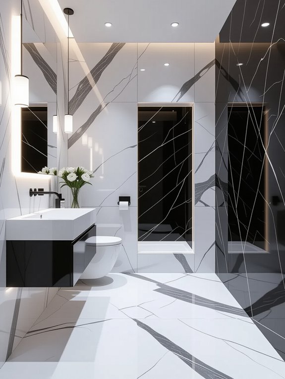 luxurious contemporary marble mirrors