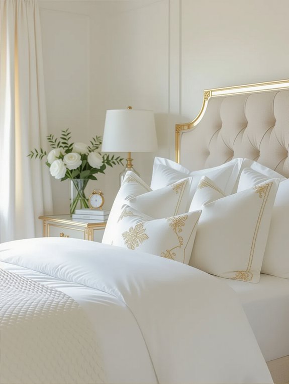 luxurious cozy pillow decor