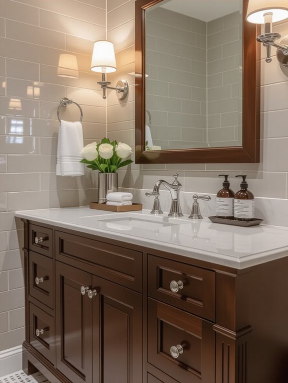 luxurious gray tile pairing