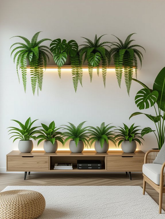luxury biophilic entertainment center