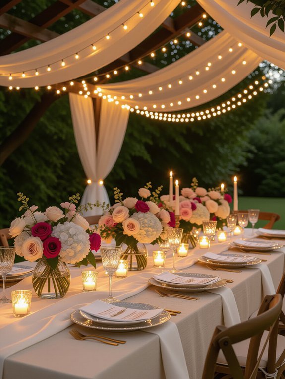 magical floral dining decor