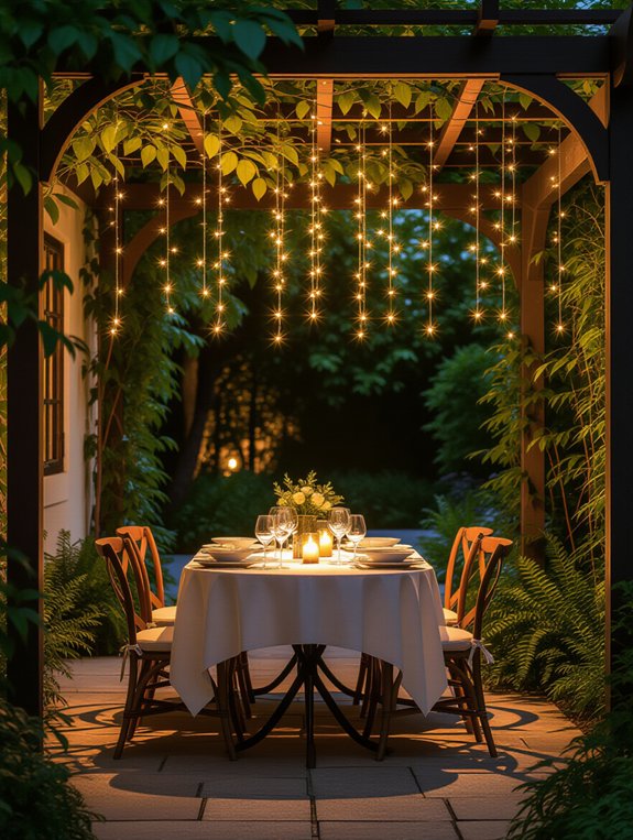 magical illuminated dining pathway