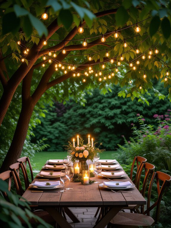 magical outdoor dining ambiance