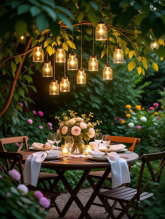 magical outdoor dining ambiance