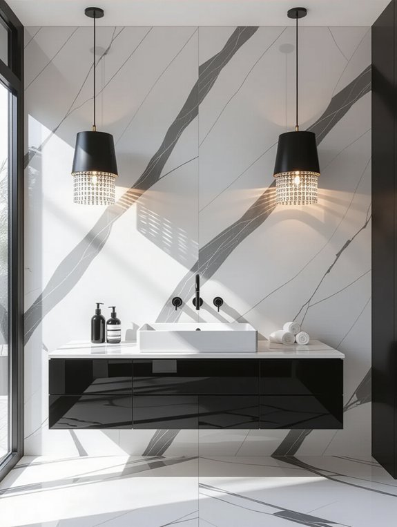 marble lighting fixtures elegance