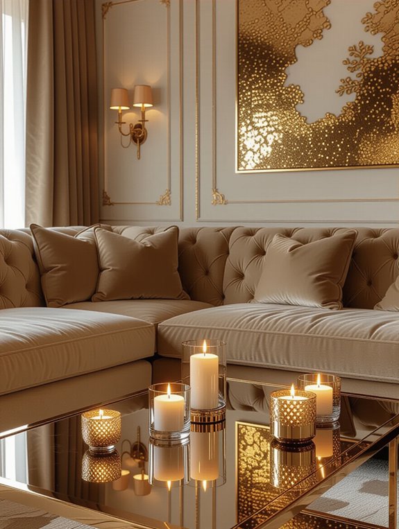 metallic accents for sophistication