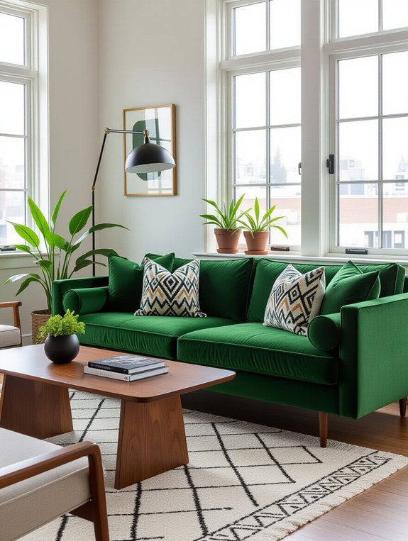 mid century modern living room