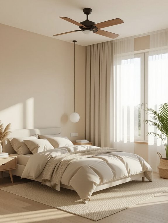 minimalist beige bedroom design