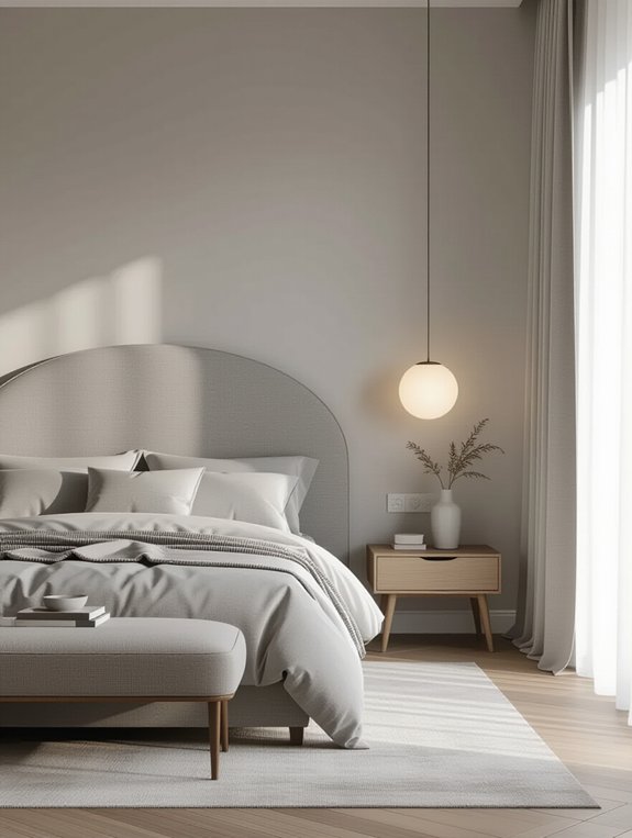 minimalist gray bedroom design