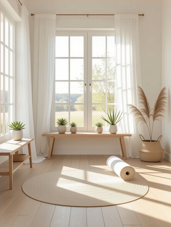 minimalist light wood flooring