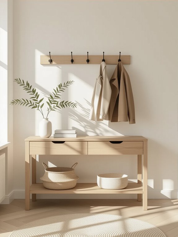minimalist scandinavian console table