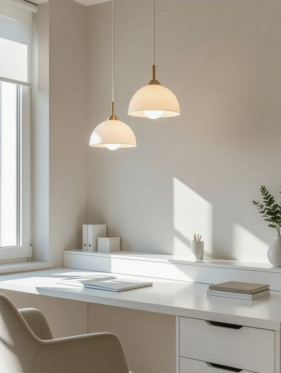 minimalist white office design