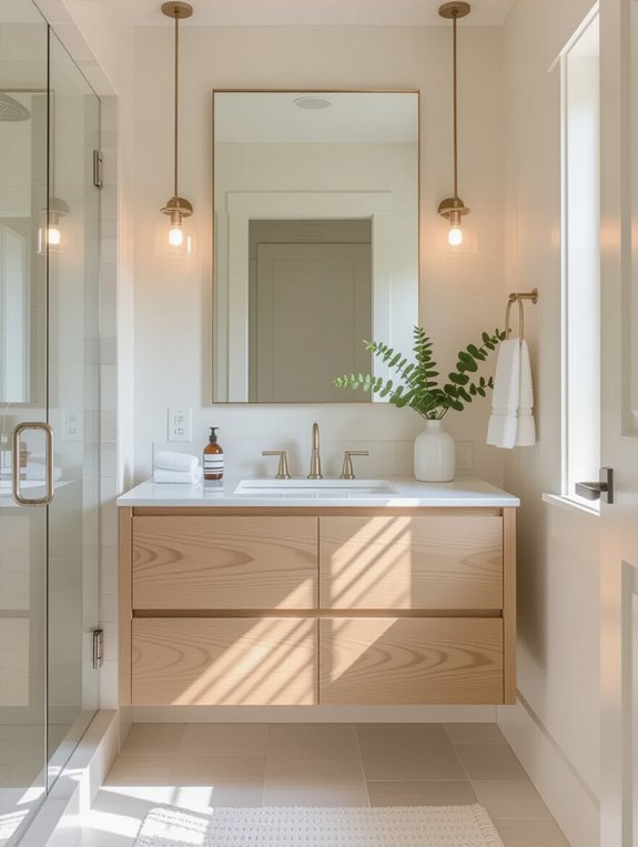 minimalist whitewashed wood oasis