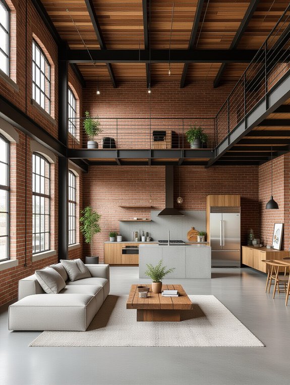 minimalistic industrial loft decor