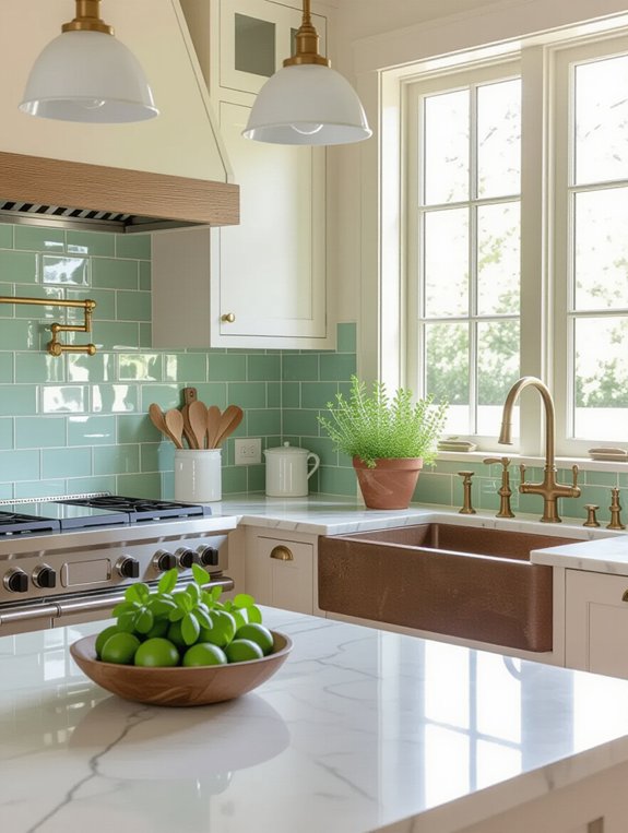 mint green kitchen elegance
