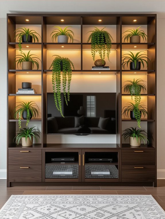 modern decor with air plants