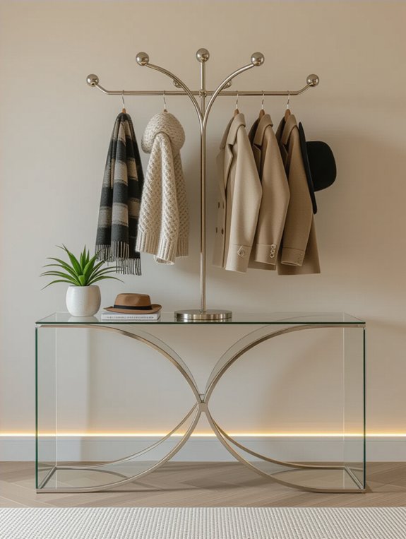 modern glass console table