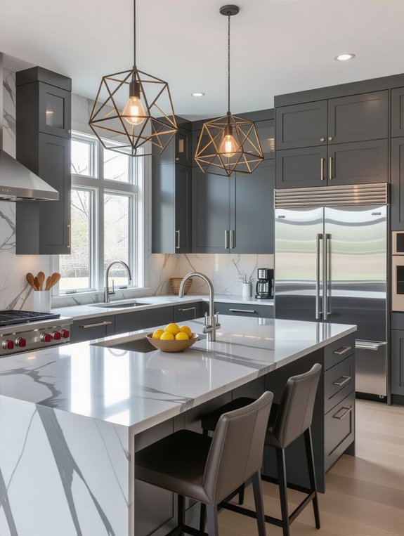 modern gray kitchen elegance