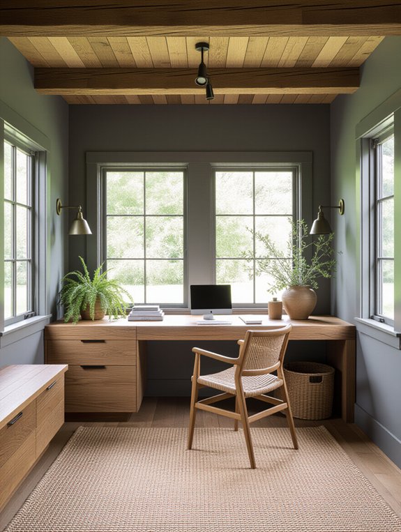 modern rustic home office