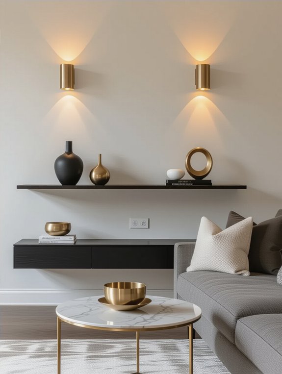 modern shelves elegant decor