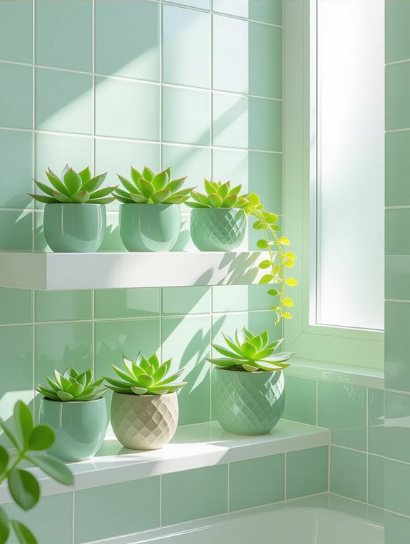 modern succulent shelf design