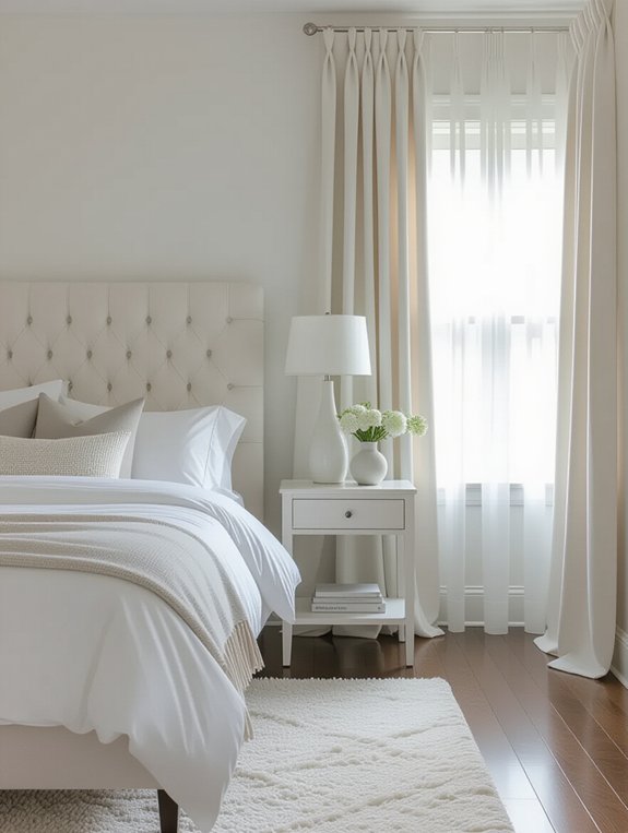 monochromatic bedroom design elegance